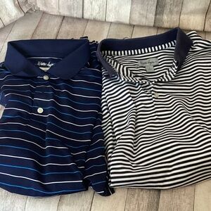Walter Hagen Navy and Blue Striped Polo